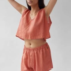 Shopify Eduardo Boxer Madder Root Plant Dyed Linen Loungewear