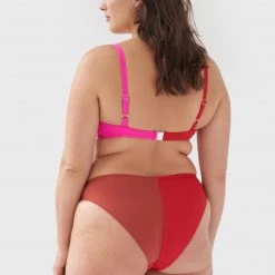 Shopify Elsa Bikini Top Carmine & Pitaya Sale