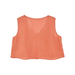 Shopify Edie Tank Madder Root Plant Dyed Linen Loungewear