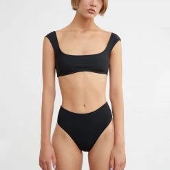 Shopify Swim Flora Bikini Top Black