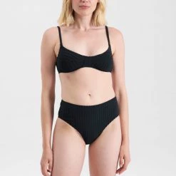 Shopify Germaine Bikini Top Black Rib New Arrivals