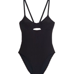 Shopify Genevieve One Piece Black Rib New Arrivals