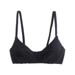 Shopify Germaine Bikini Top Black Rib New Arrivals