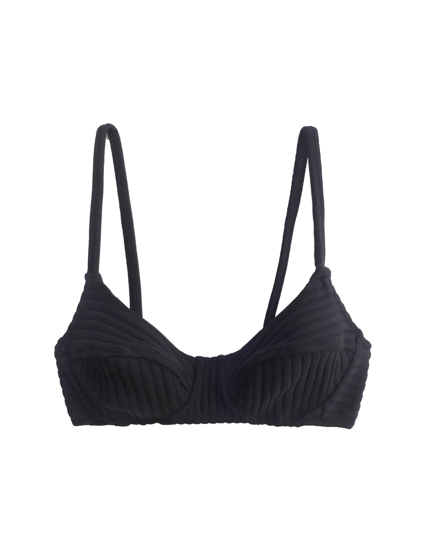 Shopify Germaine Bikini Top Black Rib New Arrivals