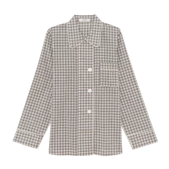 Shopify Kate Pajama Top Fog Gingham Lounge