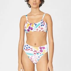 Shopify Ulla Bikini Bottom White Floral Sale