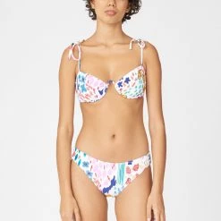 Shopify Sale Myriam Bikini Top In White Floral