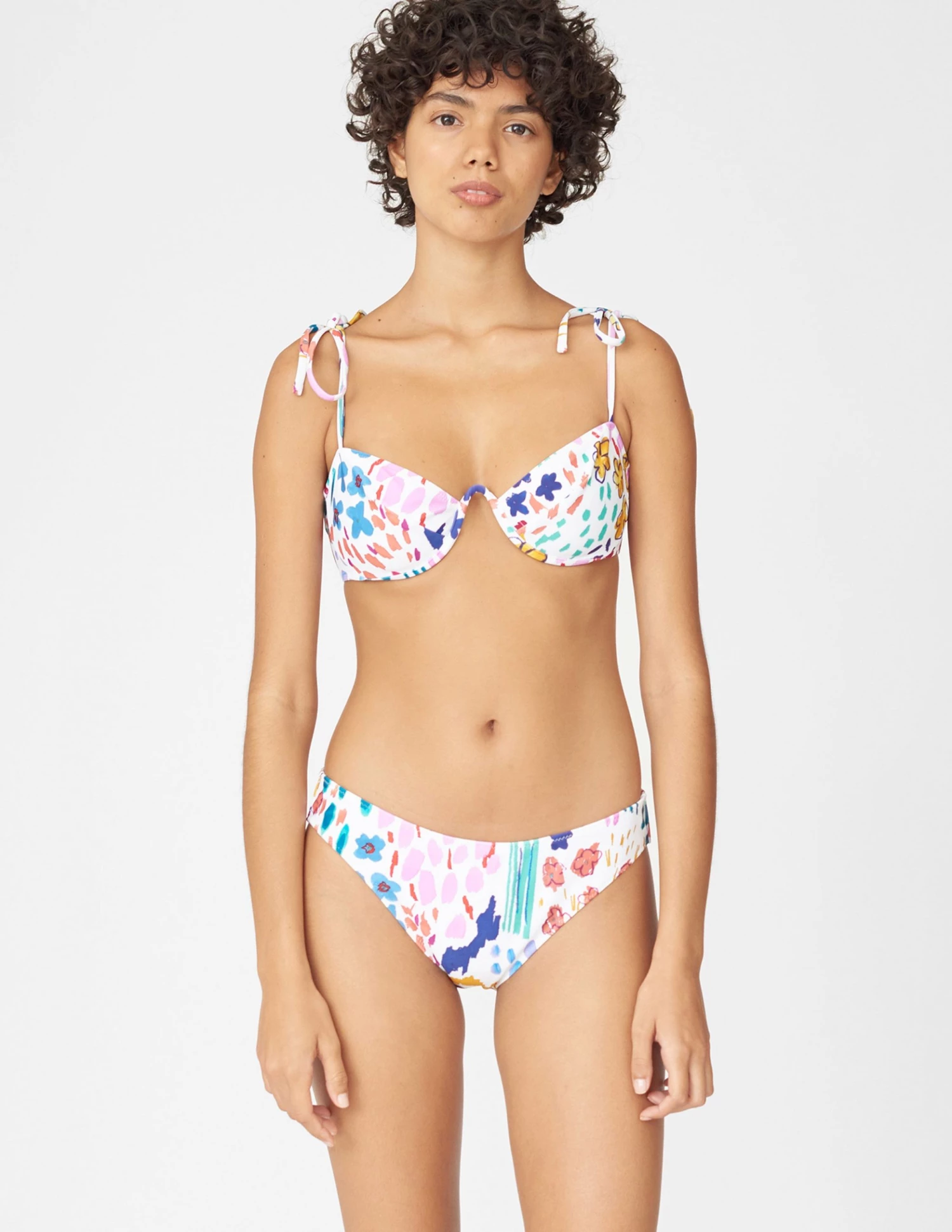 Shopify Sale Myriam Bikini Top In White Floral