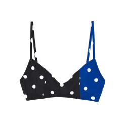 Shopify Sale Elsa Bikini Top Black Dot & Lapis Dot