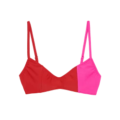 Shopify Elsa Bikini Top Carmine & Pitaya Sale
