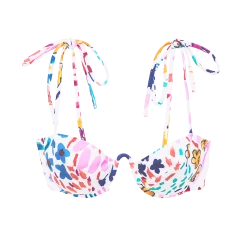 Shopify Sale Myriam Bikini Top In White Floral