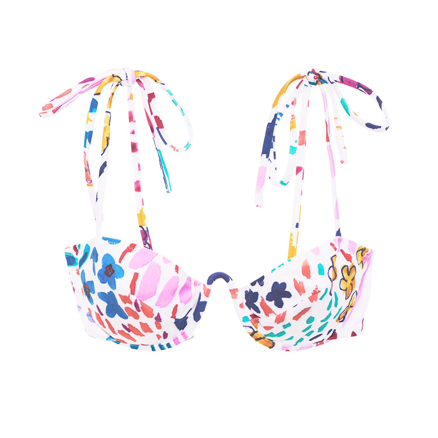 Shopify Sale Myriam Bikini Top In White Floral