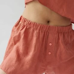 Shopify Eduardo Boxer Madder Root Plant Dyed Linen Loungewear