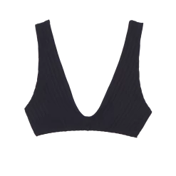 Shopify Sale Una Bikini Top Black Rib