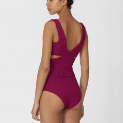 Shopify Sale Ursa One Piece Plum Rib