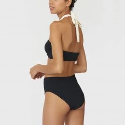 Shopify Victoria Bikini Top In Black & Cream Sale