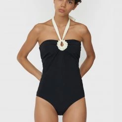 Shopify Sale Vika One Piece Black & Cream
