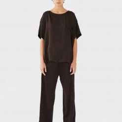 Shopify Ally Pajama Pant Carob